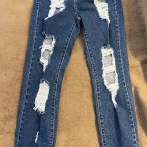 NWT Size 1 American Bazi Destroyed Relax Fit Jeans